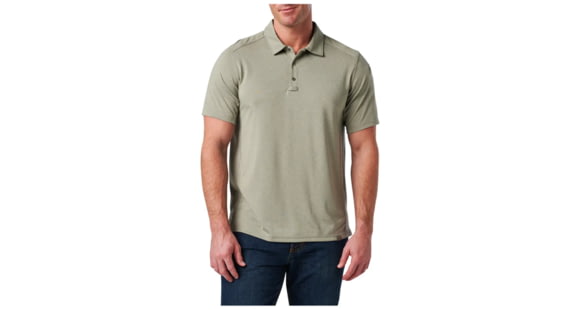Image of 5.11 Tactical Paramount Crest Polo - Men's, Mortar Heather, Large, 41298-1088-L