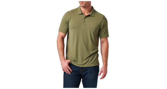 Image of 5.11 Tactical Paramount Crest Polo - Men's, Tank Green, 2XL, 41298-837-2XL