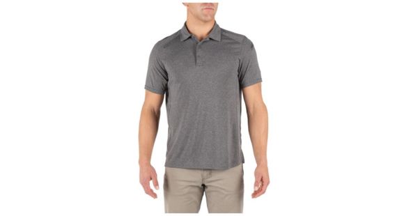 Image of 5.11 Tactical Paramount S/S Polo - Mens, Charcoal Htr, L, 41221-035-L