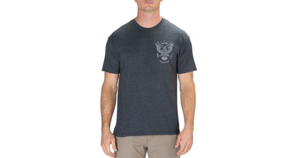 Image of 5.11 Tactical Presidential Eagle Short Sleeve Tee - Men's, Charcoal Heather, Large, 41191LLW-035-L