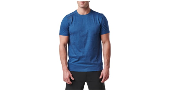 Image of 5.11 Tactical PT-R Charge Short Sleeve Top 2.0 - Men's, Ensign Blue Heather, Small, 82128-790-S