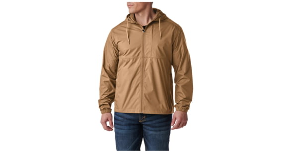 Image of 5.11 Tactical Radar Packable Hooded Jacket - Men's, Coyote, Extra Small, 48368ABR-120-XS-R