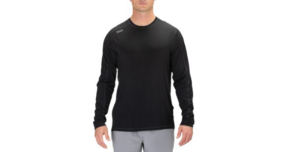 Image of 5.11 Tactical Range Ready Merino Wool Long Sleeve Shirt, Black - 40164-019-S