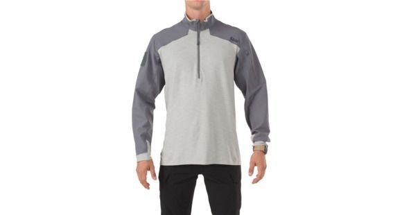 Image of 5.11 Tactical Rapid Half Zip Shirt - Mens, True Black, S, 72415-264-S