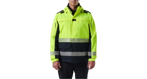 Image of 5.11 Tactical Waterproof Responder Hi-Vis Parka 2.0 - Men's, Dark Navy, Tall, Large, 48379TABR-724-L-T