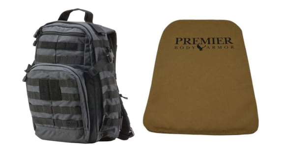Image of 5.11 Tactical Rush12 Backpack in Double Tap with Premier Body Armor Ballistic Panel