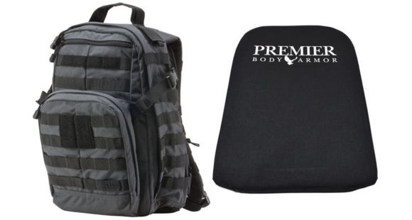 Image of 5.11 Tactical Rush12 Backpack in Double Tap with Premier Body Armor Ballistic Panel