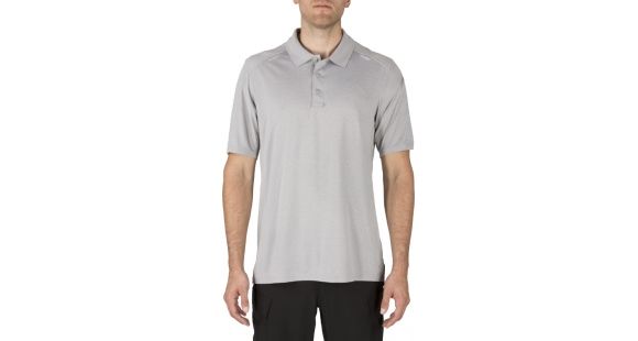 Image of 5.11 Tactical Helios S/S Polo - Mens, Heather Grey, L, 41192-016-L