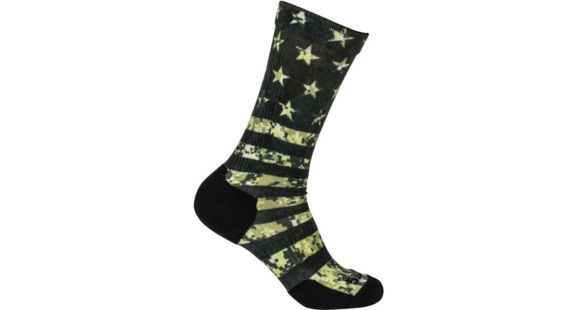 Image of 5.11 Tactical Sock &amp; Awe Crew American Flag - Men's, Multi, Small, 10041AM-999-S