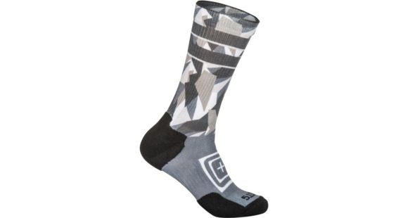 Image of 5.11 Tactical Sock &amp; Awe Crew Dazzle - Mens, Cool Grey, Medium, 10041AC-001-M