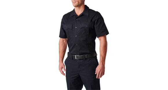 Image of 5.11 Tactical Stryke PDU Twill Class-A S/S Shirt - Mens, Midnight Navy, 2XLT, 71405-750-2XL-T