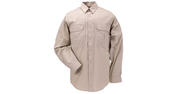 Image of 5.11 Tactical Taclite TDU Long Sleeve Shirt - Men's, TDU Khaki, Extra Small, Regular, 72175-162-XS