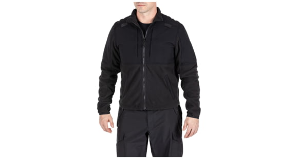 Image of 5.11 Tactical Tactical Fleece 2.0 Jacket Tall - Mens, Black, 2XL, 78026T-019-2XL-T