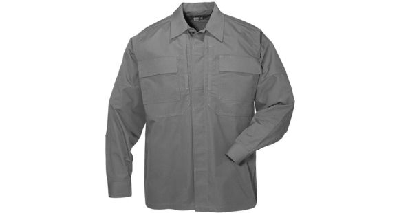 Image of 5.11 Tactical 72002T TDU Shirt, Long Sleeve, Ripstop, Hrt Grey, 3XL, Tall