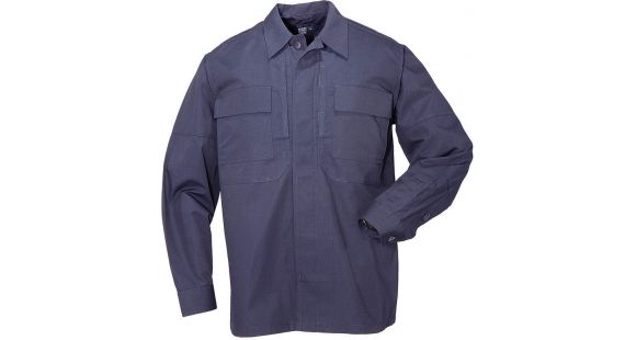 Image of 5.11 Tactical Ripstop TDU L/S Shirt - Mens, Dark Navy, LR, 72002-724-L-R