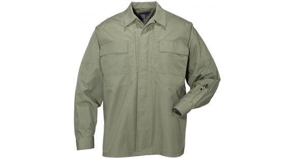 Image of 5.11 Tactical Ripstop TDU L/S Shirt - Mens, TDU Green, SR, 72002-190-S-R