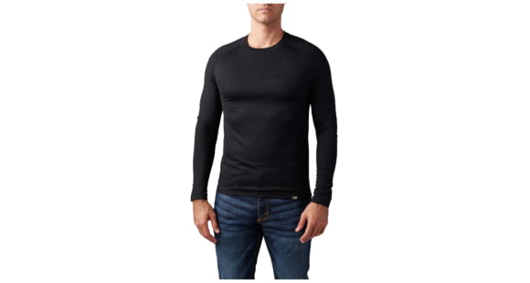 Image of 5.11 Tactical Tropos Basealyer L/S Top - Mens, Black, S, 40183-019-S