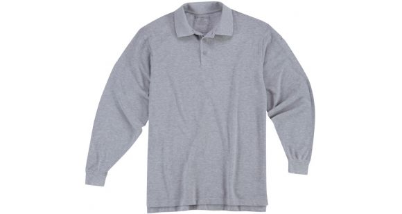 Image of 5.11 Tactical Utility L/S Polo - Mens, Heather Grey, 3XL, 72057-016-3XL