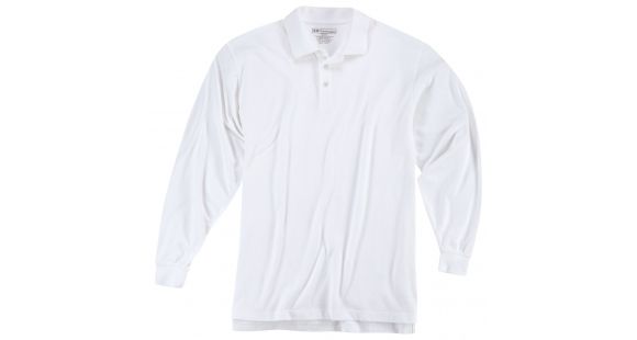 Image of 5.11 Tactical Utility L/S Polo - Mens, White, S, 72057-010-S