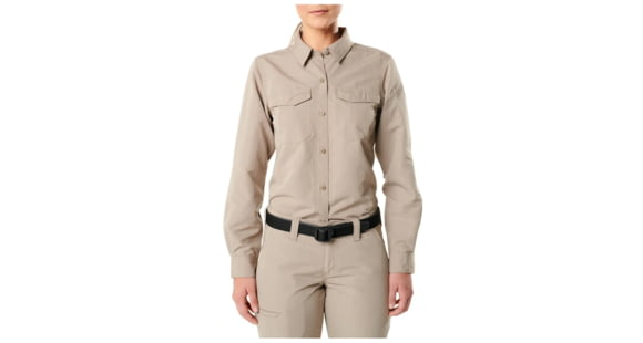 Image of 5.11 Tactical Wm Fast-tac L/s Shirt, Khaki - 62388ABR-055-XS