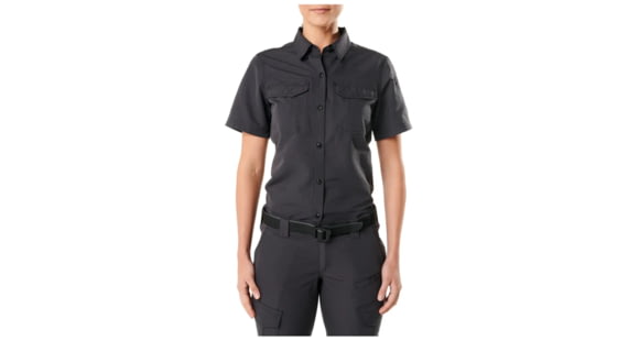 Image of 5.11 Tactical Wm Fast-tac S/s Shirt, Charcoal - 61314ABR-018-XS