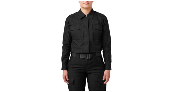 Image of 5.11 Tactical Flex-Tac TDU Ripstop Long Sleeve Shirt - Womens, Black, Extra Large, 62081-019-XL