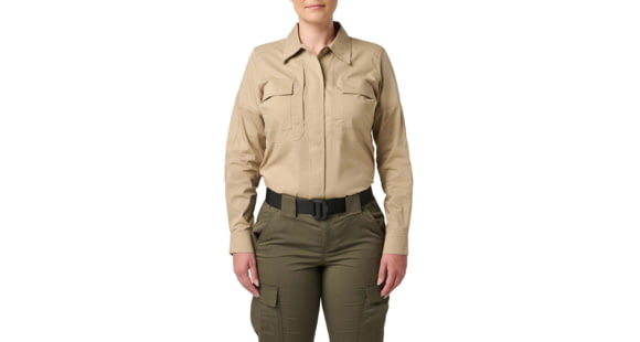 Image of 5.11 Tactical Flex-Tac TDU Ripstop Long Sleeve Shirt - Womens, TDU Khaki, Extra Large, 62081-162-XL