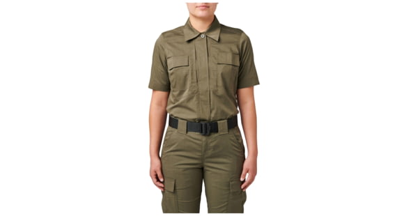 Image of 5.11 Tactical Flex-Tac TDU Ripstop Short Sleeve Shirt - Womens, Ranger Green, Extra Large, 61041-186-XL