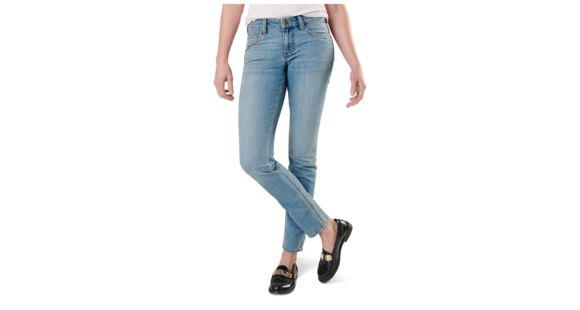 Image of 5.11 Tactical Women's Defender-flex Jeans Slim Fit, Light Wash Indigo - 64427-646-4-L