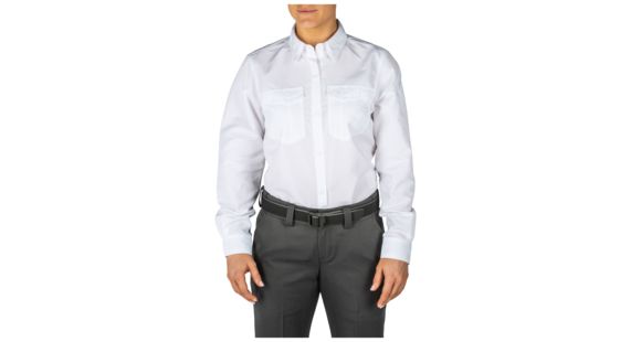 Image of 5.11 Tactical Fast-Tac L/S Shirt - Womens, Uniform White, M, 62388-992-M
