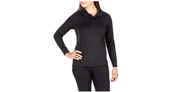 Image of 5.11 Tactical Performance Long Sleeve Polo - Womens, Black, M, 62408-019-M