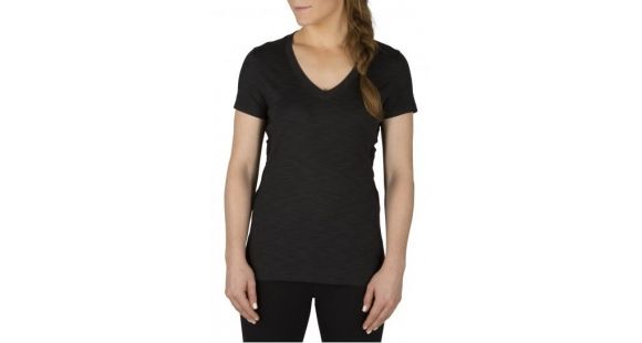 Image of 5.11 Tactical Women's Zig Zag V-Neck Shirt, Black, XS 61306-019-XS