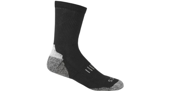 Image of 5.11 Tactical Year Round Crew Sock - Mens, Black, S/M, 10014-019-S/M