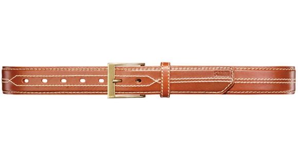 Image of 5.11 Stitched Leather 1.5in Casual Belt, Brown With Contrast Stitch, Size BULK 59502-909
