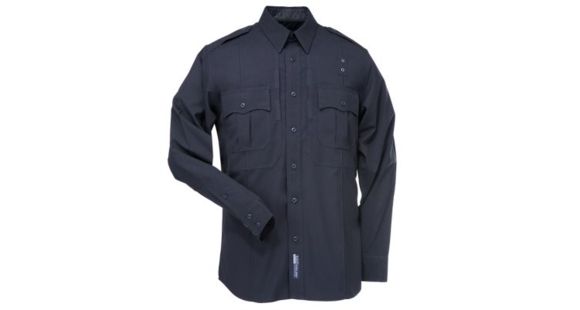 Image of 5.11 Tactical Men's B Class Poly-Rayon Shirt, Long Sleeve, Midnight Navy - 2XL, Long