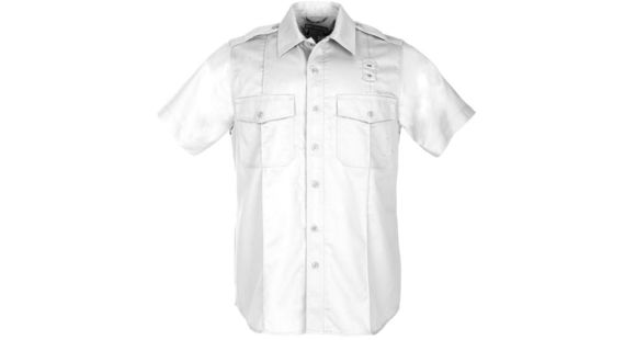 Image of 5.11 Tactical Twill PDU Class A S/S Shirt - Mens, White, XLR, 71183-010-XL-R