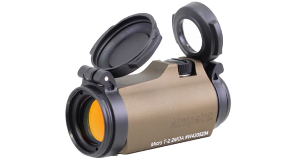 Image of Aimpoint Micro T-2 Red Dot Sight, 1x18mm, 2 MOA, No Mount, Flat Dark Earth, 200804
