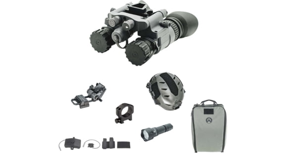 Image of Armasight BNVD-40 1x27mm Ultimate Kit, NVG, Watchman, Mount, M/L Helmet, Bag, Battery Pack, Ring, Gray, KBNVD4GXULTIMBB1