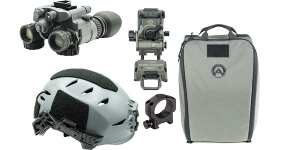 Image of Armasight BNVD-51 Premium Kit - BNVD-51 Pinnacle Gen 3 NV Binocular w/ Armasight by Wilcox G95 Mount, Armasight by OTTE GEAR Helmet Bag and Team Wendy EXFIL LTP Helmet Rail 3.0, Gray, M/L