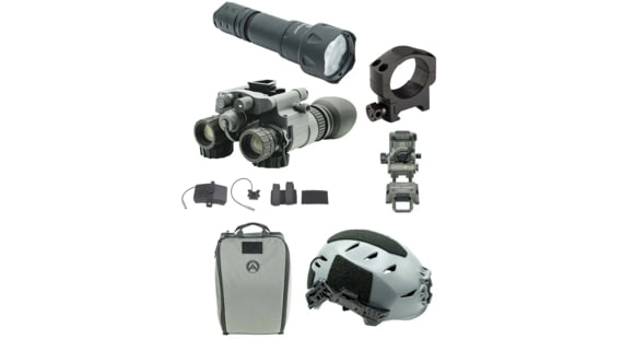 Image of Armasight BNVD-51 Ultimate Bundle, Pinnacle Gen 3 Ghost White Phosphor IIT NVG, M/L Helmet, Gray