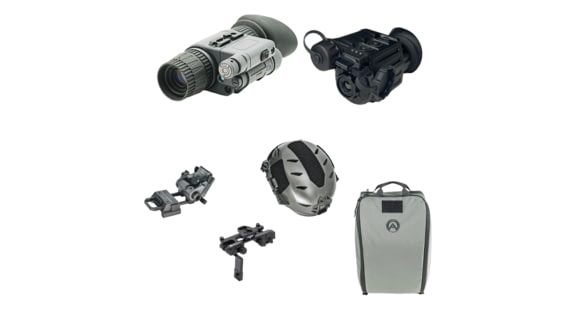 Image of Armasight MNVD-51/Sidekick Bundle, Pinnacle Gen 3 Ghost White Phosphor IIT NVM, 320 TMM, M/L Helmet, Gray