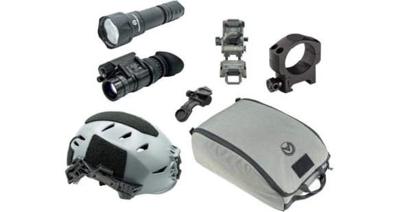Image of Armasight PVS-14 Premium Kit - PVS-14 Gen 3 1x NV Monocular Gry, FOM 2000, Watchman IR Illuminator, Wilcox G95 Mount Gry, Wilcox PVS-14 J-Arm Blk, OG Helmet Bag Gry, TW EXFIL LTP Helmet Rail 3.0, XL