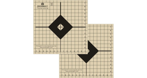 Image of Armasight Thermal Zeroing Target, 15x15cm/6x6in, Pack of 20