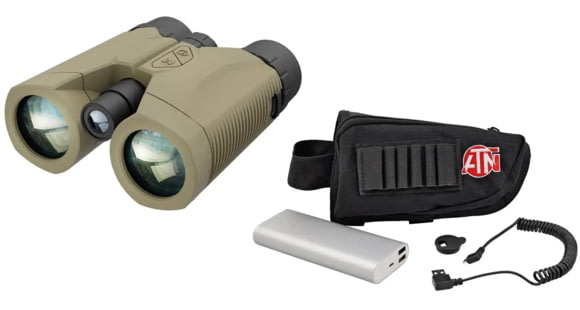 Image of ATN LRF 2000 10x42mm Roof Ballistics Laser Rangefinding Binocular &amp; ATN Extended Power 20,000 mAh Battery Kit