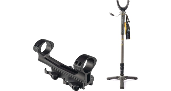 Image of ATN Quick Detach Scope Mount &amp; Vanguard VEO 2 CM-234TU Shooting Stick, 30mm Tube, Cantilever, Black, ACMUDCQDM2-KIT10