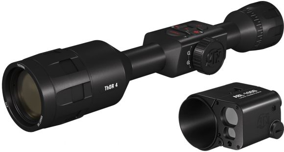 Image of ATN ThOR 4 Thermal Smart HD Rifle Scope, 4.5-18x50mm, Black+ w/ Ballistic Laser Kit, TIWST4384A-KIT1