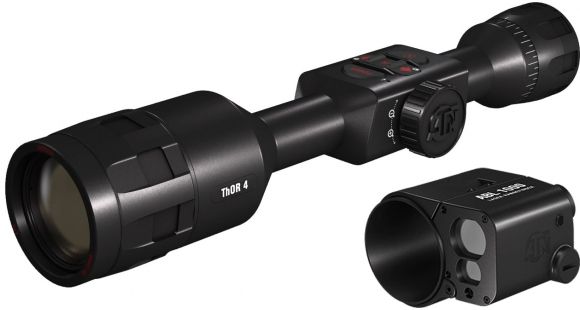Image of ATN ThOR 4 Thermal Smart HD Rifle Scope, 2.5-25x50mm, Black w/ Ballistic Laser Kit, TIWST4643A-KIT1