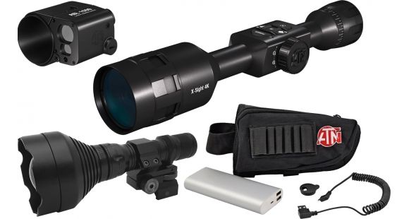 Image of ATN X-Sight 4K 3-14 Day/Night Master Kit Battery Pack w/ IR Illuminator and Ballistic Laser, 30mm Tube