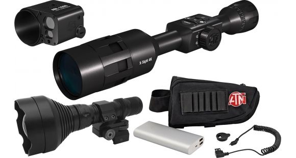Image of ATN X-Sight 4K 5-20 Day/Night Master Kit Battery Pack w/ IR Illuminator and Ballistic Laser