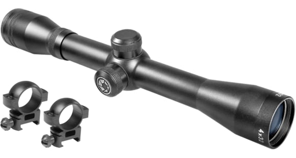 Image of Barska 4x32 Huntmaster Rifle Scope, 30/30 Reticle, 1/4 MOA w/Rings, Black AC12581